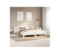 Cadre de Lit sans Matelas Adulte Chambre Intérieur Bois Pin Massif vidaXL