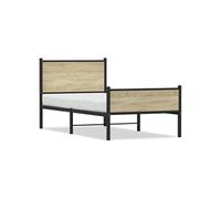 Bedframe zonder matras metaal sonoma eikenkleurig 100x200 cm4007899