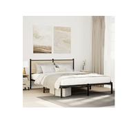 Bedframe zonder matras metaal sonoma eikenkleurig 137x190 cm4007715