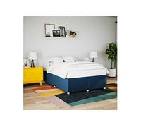 Bedframe zonder matras stof blauw 140x190 cm3284735