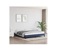 Bedframe zonder matras stof blauw 160x200 cm346734