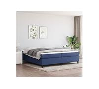 Bedframe zonder matras stof blauw 200x200 cm3120892