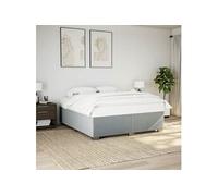 vidaXL Cadre de lit rembourré sans matelas Tissu gris clair 180x200 cm