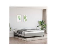 Cadre de Lit Noir 120x200 cm Tissu Rembourré Double Sommier Chambre vidaXL