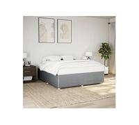 Bedframe zonder matras stof lichtgrijs 200x200 cm3284963