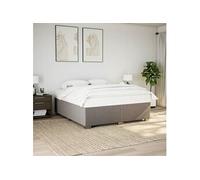 Bedframe zonder matras stof taupe 180x200 cm3284496