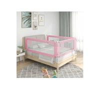 Vidaxl Barrière De Sécurité De Lit D'enfant Rose 140x25 Cm Tissu
