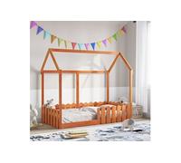 vidaXL Cadre de lit d'enfants Forme de maison Bois massif Pin
