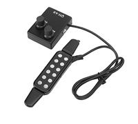 Bediffer Amplificateur de Micro de Guitare avec 12 Trous Sonores, Contrôle du Son Exceptionnel pour Les Amateurs de Musique Acoustique, Noir