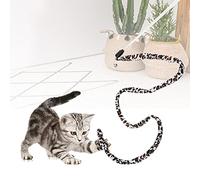 Bediffer Baguette Teaser pour Chat avec Queue Imprimée Léopard | Fibre de polyester légère et , jouet de chasse interactif, adapté à une utilisation en intérieur