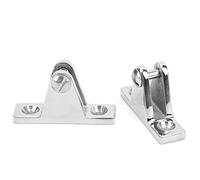 Bediffer Bimini Top 90 ° Charnière de Pont Robuste en Acier Inoxydable Support Durable pour Bateaux Marins 2 Pièces