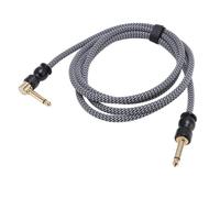 Bediffer Câble de Guitare électrique Durable et Flexible Stabilité du Signal Réduction du Bruit Longueur de 6,6 Pieds pour Musiciens et Artistes Métal/Caoutchouc Masse/Tissé