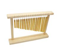 Bediffer Carillons à Percussion 20 Barres avec Support en Bois pour L'apprentissage Musical et le Plaisir des Enfants