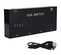 Bediffer Commutateur VGA, Distributeur Vidéo 4 en 1 Sortie | Plug and play, prend en charge plusieurs résolutions, conception compacte, utilisation polyvalente, compatible avec les