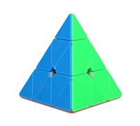 Bediffer Cube Twist Professional Speed Pyramid Puzzle Jouet pour Les Amateurs de Jeux de Puzzle Lumineux et Attrayants, Plastique, Fluorescent, 3,7 Pouces, 1 Pièce, Divertissez-Vous n'importe où