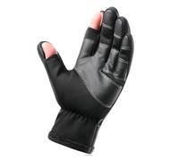 Bediffer de Pêche Chauds et Rembourrés pour écran Tactile, Imperméables pour Le Cyclisme en Hiver et Les Activités de Plein Air, Noirs, 1 Paire (L)
