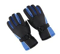 Bediffer de Ski d'hiver Imperméables Coupe-Vent Doublés en Peluche pour Le Ski Cyclisme Randonnée Escalade 1 Paire 27,5x13cm (Bleue)