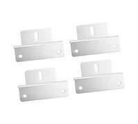 Bediffer Ensemble de 4 Supports de Montage en Z pour Panneau Solaire, Résistant à la Corrosion et Pratique, Conçu pour une Installation sur Toit Plat sur Camping-car et Yacht, Alliage D'aluminium