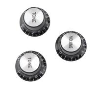 Bediffer Ensemble de Boutons de Commande de Guitare, 3 Pièces, Boutons de tonalité de Volume ABS Durables pour un Remplacement Pratique des Accessoires D'instruments (Noir)