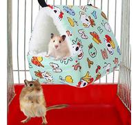 Bediffer Hamac pour Hamster en Velours épais (M) | Coton de haute qualité, Fort effet de rebond, Facile à installer, Convient aux petits animaux