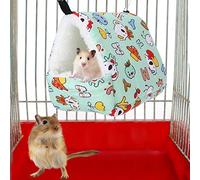 Bediffer Hamac pour Hamster en Velours épais (S) | Coton de haute qualité, Fort effet de rebond, Facile à installer, Convient aux petits animaux