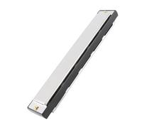 Bediffer Harmonica Professionnel Diatonique Mouthorgan C Key, Couvercle en Acier Inoxydable pour Débutants et Enfants en Blanc (Noir)