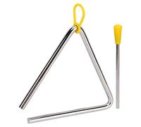 Bediffer Instrument de Jeu Facile en Métal Triangulaire à Percussion à Main pour L'éducation Musicale des Enfants 1 X Triangle 1 X