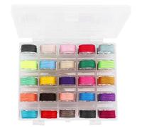 Bediffer Jeu de Canettes, Couleurs Assorties pour Machines à Coudre | 50 bobines pré-enroulées, installation pratique, matériau durable, compatible avec les machines à coudre domestiques