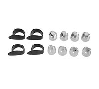 Bediffer Jeu de Médiators de Guitare, 12 Pièces, Médiator de Protection du Pouce Durable pour Débutants et Professionnels, Noir Argent