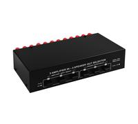 Bediffer LYNEPAUAIO Commutateur D'amplificateur de Puissance 3 Entrées 3 Sorties pour Configuration Audio Domestique, Conception en Métal Robuste, 300 W par Canal, Taille Compacte