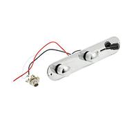 Bediffer Plaque de Commande de Commutateur à 3 Voies pour Guitare électrique télé, Métal chromé avec Boutons de Potentiomètre Précis, Pièce de Rechange Essentielle pour les Guitaristes, Comprend 1