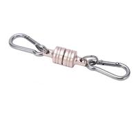 Bediffer - Porte-clés Magnétique à Tirer, Alliage D'aluminium Durable, Argent Rose, Accès Facile pour les Sacs, Force de Roulement de 2kg