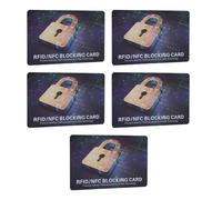Bediffer Protecteur de Carte de Crédit, 5 Pièces, Blocage NFC, Mince, pour Débit Bancaire, Protège Tout Le Portefeuille Contre Le Vol électronique