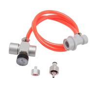 Bediffer Régulateur de Pression de CO2, Mini Fût, Alimentation Automatique Efficace pour Brassage à Domicile, Kit de Tuyau Rouge en Acier Inoxydable