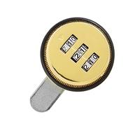 Bediffer Serrure à Came Codée par Mot de Passe, or, 30mm, Serrure à Combinaison Durable à 3 Chiffres pour Armoire de Casier de Boîte aux Lettres