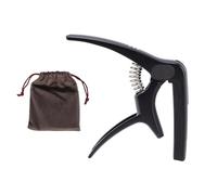 Bediffer Support de Capodastre de Guitare en Métal avec Rembourrage en Silicone, Fonction 3 en 1 pour Guitaristes, Guitares Folk Acoustiques, Basse, Métal, 3,5 X 2,8 X 0,4 Pouces, avec Sac de