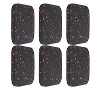 Bediffer Tapis de Tapis Roulant 6 Pièces, Coussin D'isolation Phonique Antidérapant en Caoutchouc pour Salle de Sport et Usage Domestique 10x10x1cm (Noir Rouge)