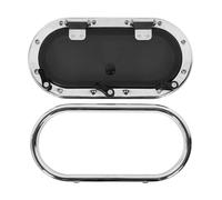Bediffer Trappe de bateau ovale en hublot avec poignée d'interrupteur 40,6 x 20,3 cm, ouverture interne, durable, étanche, pour yacht marin