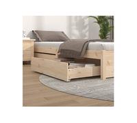 vidaXL Bedlades 2 st massief grenenhout814989 Marron G