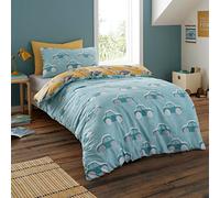Bedlam - Cool Cars - Parure de lit 100 % Coton - Lit Double en Bleu Canard