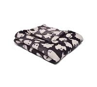 Bedlam - Couverture Polaire Fantômes Halloween (120 x 150cm) - Super Douce et Moelleuse - Polaire Noire Fantômes Effrayants - Plaid Halloween - Décoration Halloween, Gris