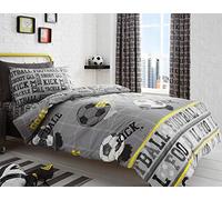 Bedlam Football Parure de lit, 52% Polyester 48% Coton, Gris, Simple - 135 x 200 cm