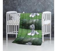Bedlington Terrier Chiens drôles Chiens à Fourrure Animaux de Compagnie,Couverture Douce et Chaude en Flanelle Anti-Boulochage 76 x 127 cm