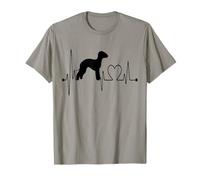 Bedlington Terrier Heartbeat EKG Pulse Funny Pet Lover T-Shirt