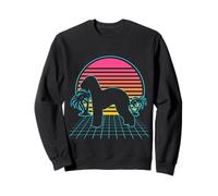 Bedlington Terrier Vintage 80s Vaporwave Amoureux des Chiens Sweatshirt