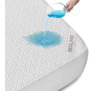 BEDLORE Protège Matelas 140x190 cm, Imperméable Housse Protection Matelas Bonnet 30 cm avec Élasticité Tout Autour, Alèse Souple et Respirant Drap Housse, Certifié Oeko-TEX, Protege-Matelas Blanc