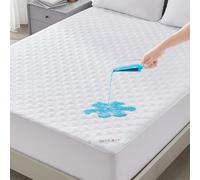 BEDLORE Protège Matelas 160x190 cm, Imperméable Housse Protection Matelas Bonnet 40 cm avec Élasticité Tout Autour, Protege-Matelas Certifié Oeko-TEX, Alèse Souple et Respirant Drap Housse (Blanc)