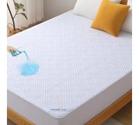 BEDLORE Protège Matelas 160x200 cm, Imperméable Housse Protection Matelas Bonnet 40 cm avec Élasticité Tout Autour, Protege-Matelas Certifié Oeko-TEX, Alèse Souple et Respirant Drap Housse (Blanc)