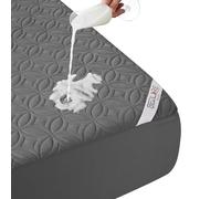 BEDLORE Protège-Matelas 160x200 Imperméable,Housse de Matelas à Poche Extra-Profonde en Microfibre Douce Brushed avec Couche TPU Améliorée, Lavable en Machine (Gris)