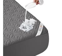 BEDLORE Protège-Matelas 160x200 Imperméable,Housse de Matelas à Poche Extra-Profonde en Microfibre Douce Brushed avec Couche TPU Améliorée, Lavable en Machine (Gris)